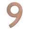 Architectural Mailboxes Brass 5 inch Floating House Number Antique Copper 9 3585AC-9 - alternate 1